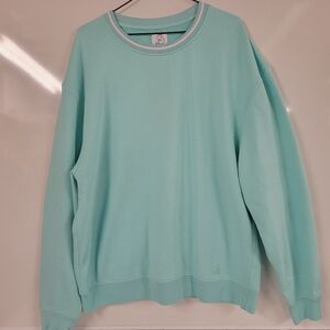 NWT Kuwalla Light Blue/teal Crewneck Pullover Sweatshirt XL